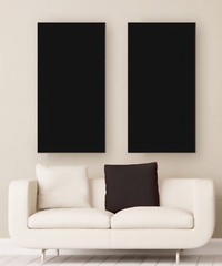 4 Sound Absorbing Acoustic Wall Panels in Black – SET of 4