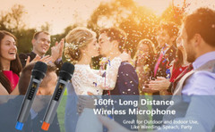 2 Channel Wireless Microphone System Depusheng DX6 Portable For Family Outdoor