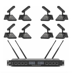 XTUGA YT8 UHF 8 Channel Desktop Gooseneck Microphone System