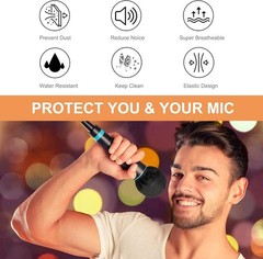 200pcs Disposable Microphone Cover, Non-Woven Elastic Band Handheld Mic Covers,