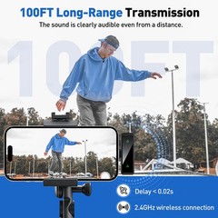 USB Wireless Lavalier Microphone for Android, PC, Laptop, iPhone 15/16, USB M…