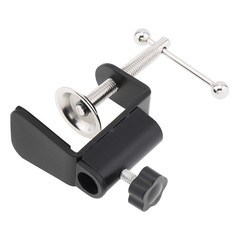Black Universal C-Shape Table Mount Clamp, Mic Boom Scissor Arm, Fits 1.77