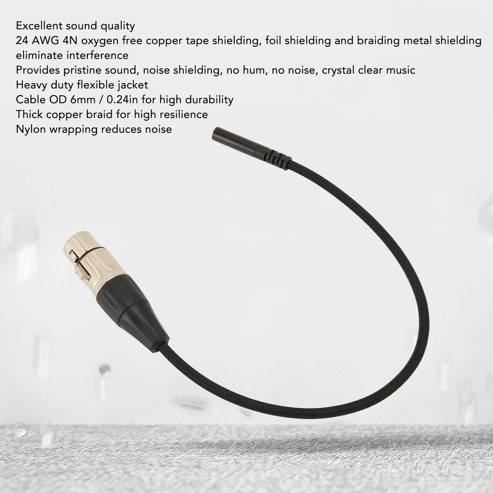 Microphone Sound Cable Excellent Clarity For Recording Devices Easy To Use