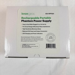 Knox Gear Rechargeable Portable Phantom Power Supply KN-RPPS01 Black XLR