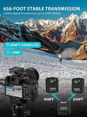 SYNCO G2A2MEGA Wireless Microphone W/Charging Case 8GB Storage For Camera Phone