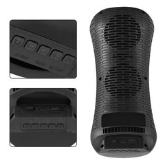 Dual 3″ Portable Bluetooth Wireless Speaker BT TWS Soud System USB/TF/FM Radio