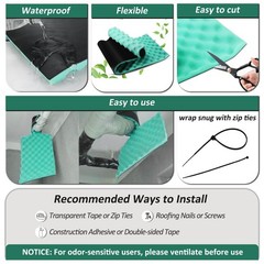 Double Noise Blocker Sound Proof Foam, 39.4 X 13.4 X 1 inch Egg Crate Foam Ru…