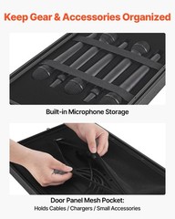 VEVOR 6U Rack Case, 15 in Depth, Rackmount Flight 6U- 13.8 Internal Depth