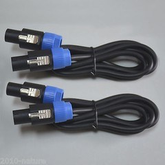 2x 6 ft Speakon to Speakon plug 12 gauge Wire Pro Audio DJ Speaker Cable