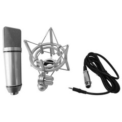 Professional Condenser Microphone U87 With Shock Mount, XLR to 3.5mm Cable