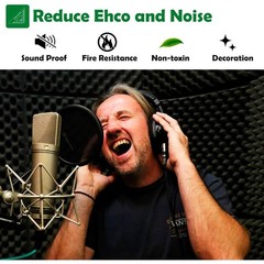6 Pack 1.5″x12″x12″ Acoustic Foam Panels Soundproof Egg Crate Studio Wedges Fire