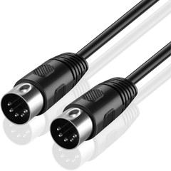 TNP MIDI Cable 6FT – 5 Pin DIN Male to Male Audio Interface Lead for Keyboard Sy