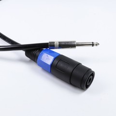 1-Pack 3.3 Feet Speakon Female to 1/4″ TS Male Audio Interconnect Speaker Cable