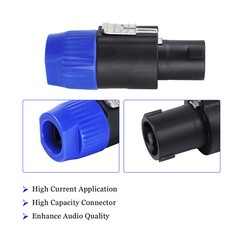 Blue Orange Speakon Connector Kit – NL4FC NL4FX NL2FC Pro PA Audio Male Adapter