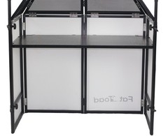 DJ Booth Table Lighting Truss Stand System – Foldable Panel Stage Platform Scrim