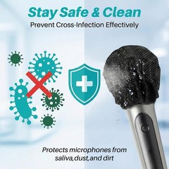 100PCS Microphone Cover – Mic Covers Disposable Odorless Non-Woven Microphone W