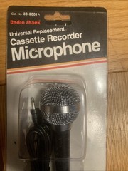 Vtg REALISTIC 33-2001 A Universal Replacement Cassette Recorder Microphone NIB