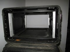 Rackmount 06U x24 ECS Legacy Composite Shock Mount Rack Black Case Shockmount