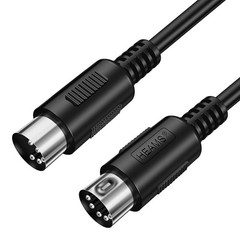 Heams 3 Pack Premium 6FT MIDI Cable, Stable & Fast Transmission 6 FT, Black