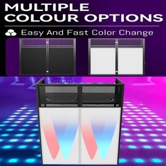 48″x 26″ White+Black DJ Foldable Facade Portable Event Booth Panels w/Carry Bag