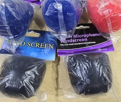 5 NEW On-Stage Gear Foam Microphone Covers Windscreens ASWS58-BL Fits Most