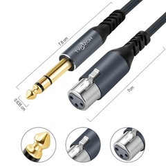 10FT Braided XLR to 6.35mm TRS Cable – Quality Sound with 20 AWG Copper