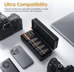 Comica Vimo Q 200m Wireless Lavalier Microphone System 4 Transmitter 1 Receiver
