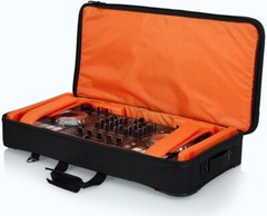 Gator Club Series DJ Backpack with Adjustable Interior and Bright Orange Lining
