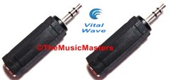 2X 1/4″ Female Jack to 3.5mm 1/8″ Male Plug Stereo Headphone Audio Adapter VWLTW