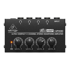 Behringer MICROAMP HA400 | Ultra Compact 4 Channel Stereo Headphone Amplifier