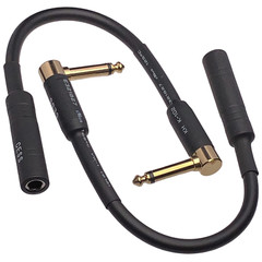 CESS-090 Low-Noise Right Angle 1/4 TS Male to Female Guitar Extension Cable 2 P