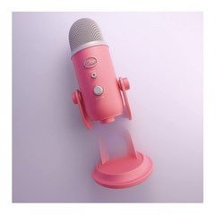 Blue Microphones Yeti Aurora USB Mic Pink Dawn Bundle Boom Arm Shock