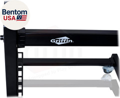 19U Rack Mount Rolling Stand (Studioz Prosteel Series) & Adjustable Mixer Platfo
