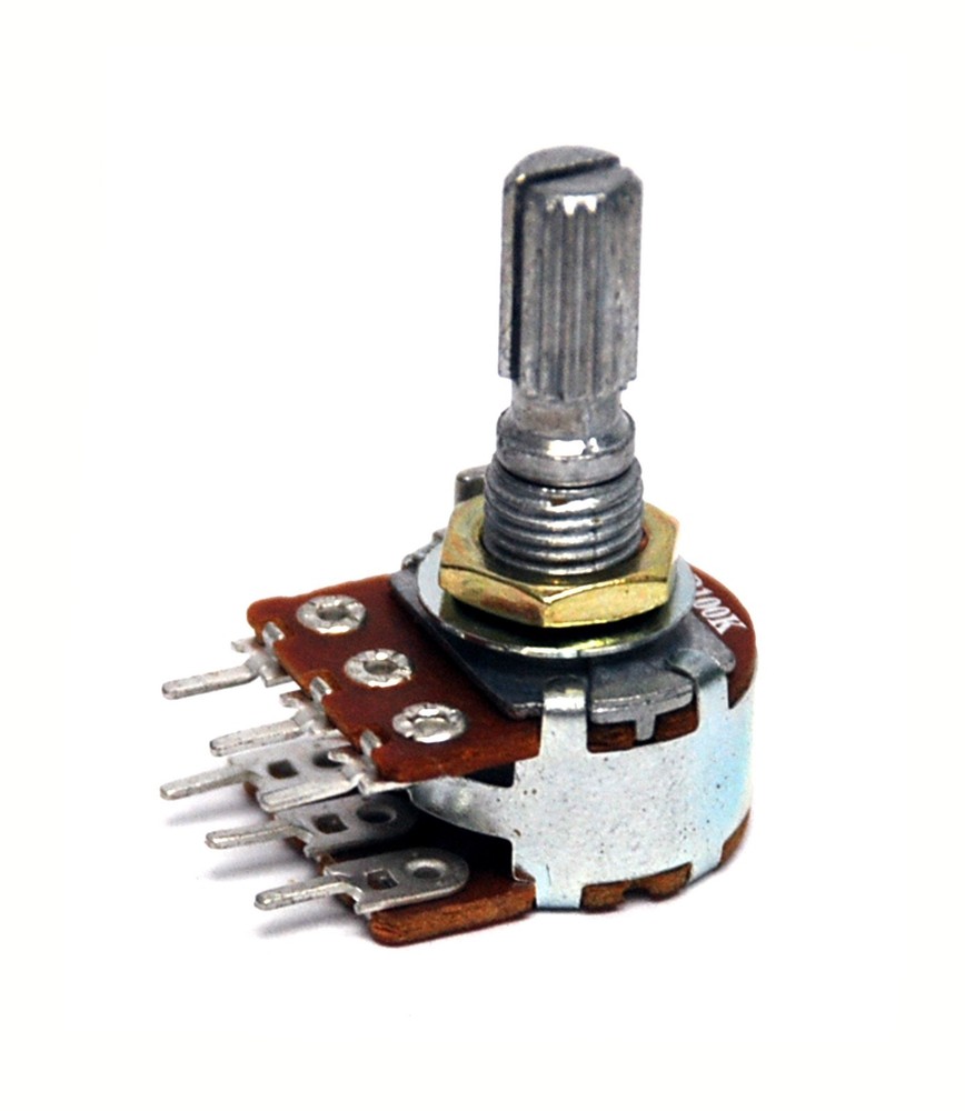5pc Dual Potentiometer 16mm VR B Type PCB Pin Resistance= 100Ω ~ 1MΩ x11 items