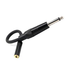 6.35mm 1/4” TS Male to 3.5mm 1/8″ Female Mono Audio Adapter Converter Cable