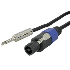 25 ft foot 1/4 to speakon compatible pro audio PA 12AWG ga gauge speaker cable