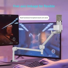 Microphone Arm Stand Half Circular Angle Management Feature Cable Planner