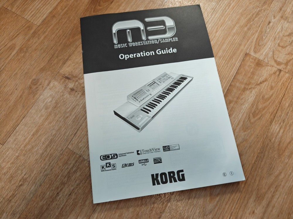 Korg M3 Operation Guide book original