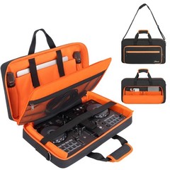 Padded DJ Controller Case for DDJ FLX4, DJ 400, REV1 – 5-Pocket Carry Bag for 15