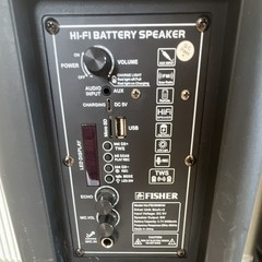 Fisher FBX898KM PA Speaker 8in 40W Bluetooth Battery FM LED TWS Karaoke