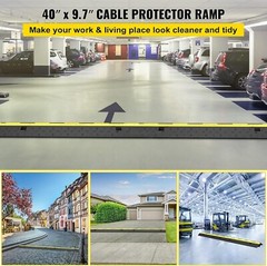 11000lbs Capacity Rubber Cable Protector – 3 Pack – Slip-proof & Modular Design