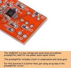 2Pcs Microphone Preamplifier Board Preamp COMP Compression Module DC 3V-5V