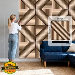 WoveN SounD Wall Panels Natural Oak Geometric