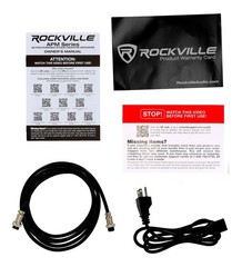 (2) Rockville APM8B 8″ 250W Powered USB Studio Monitor Speakers+Wall Brackets
