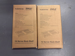 2pk Pyle 1U Server Rack Shelf Universal Device Mounting Tray PLRSTN14U