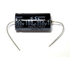 100x Electrolytic Capacitor GHA 100uF 350V -25~+105℃ 2000hr Axial RoHS SC Taiwan