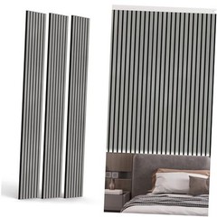 -Pack Wood Slat Wall Panel for Interior Wall Decor Noise Cancelling 3 Gray Oak