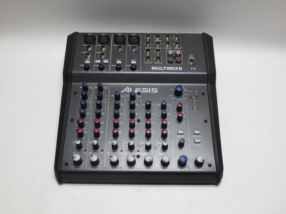 Alesis MultiMix 8 USB FX Mixer USB Recording Interface for Parts or Repair