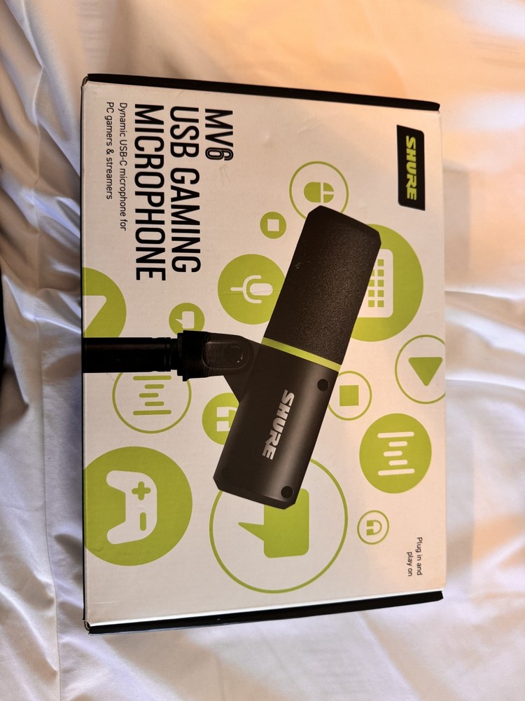 Shure MV6 Gaming Microphone, Dynamic USB PC Mic for Video Games & Streaming