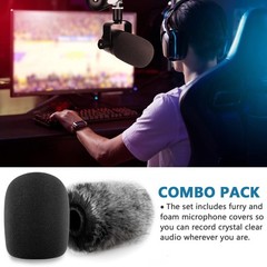 Windscreen Pop Filter Compatible with Rode Podmic, Mic cover for podmic